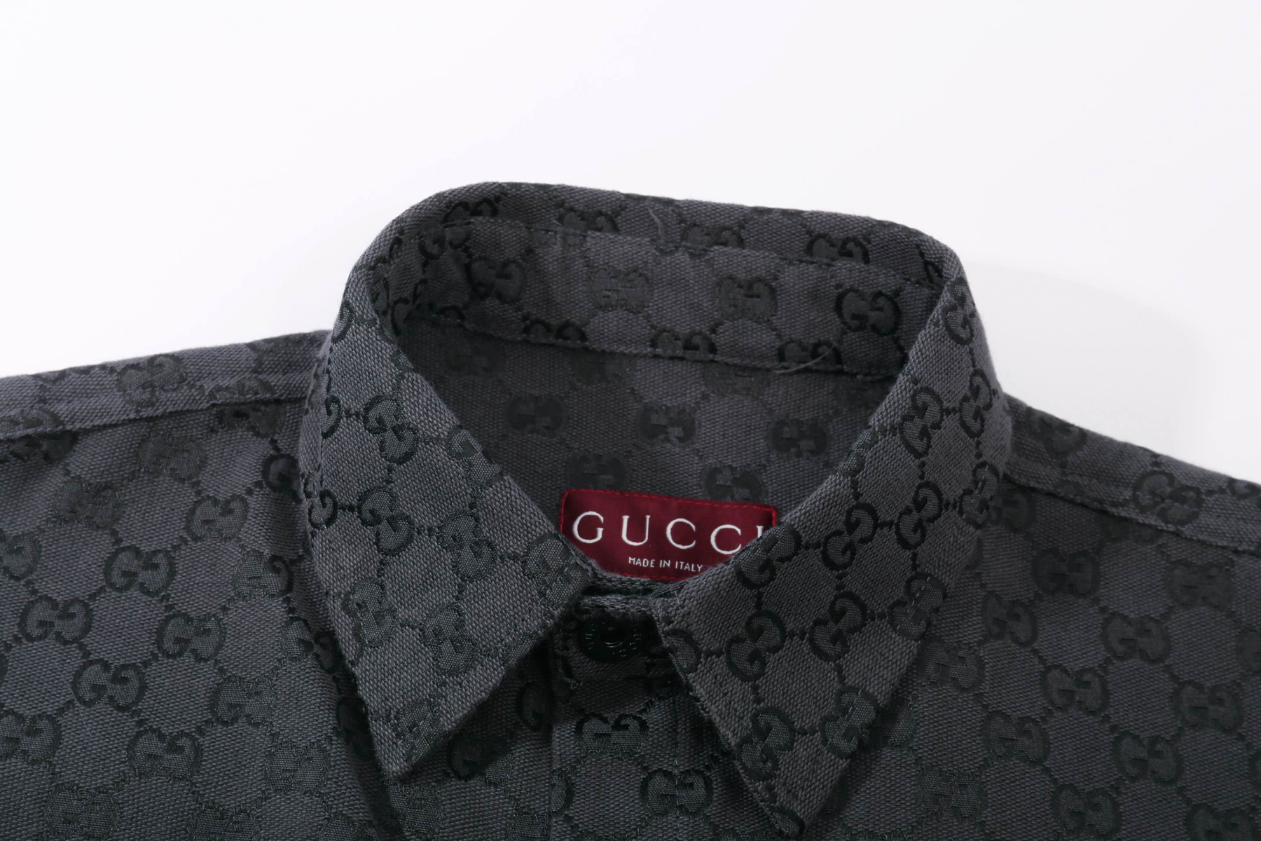 グッチ「Gucci」グッチ オールオーバーロゴ ショートスリーブシャツ / デニムシャツ