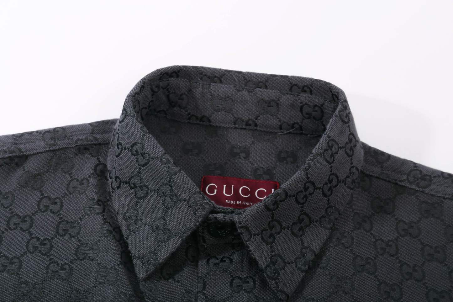 グッチ「Gucci」グッチ オールオーバーロゴ ショートスリーブシャツ / デニムシャツ