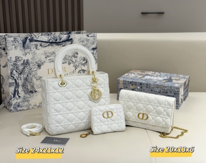 ディオール「Dior」コンビネーションバッグ3点セット / トートバッグ＆ポーチセット