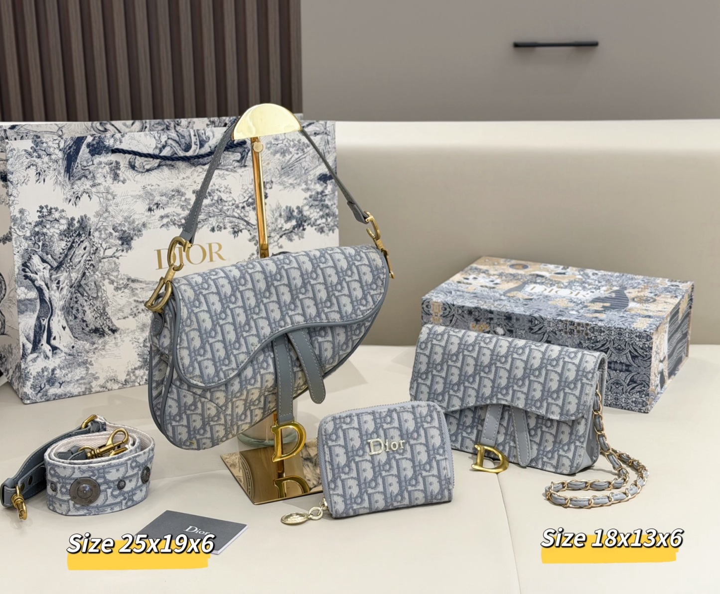 ディオール「Dior」コンビネーションバッグ3点セット / トートバッグ＆ポーチセット