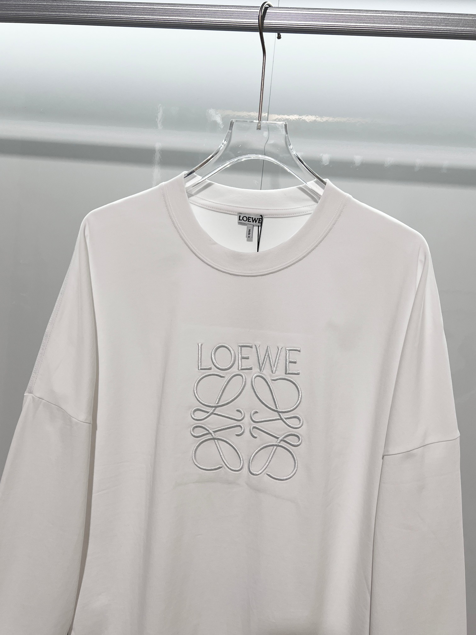 「LOEWE」ロエベ ロゴ刺繍 クルーネックスウェットシャツ / プルオーバー