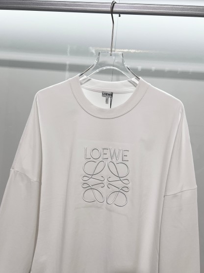 「LOEWE」ロエベ ロゴ刺繍 クルーネックスウェットシャツ / プルオーバー