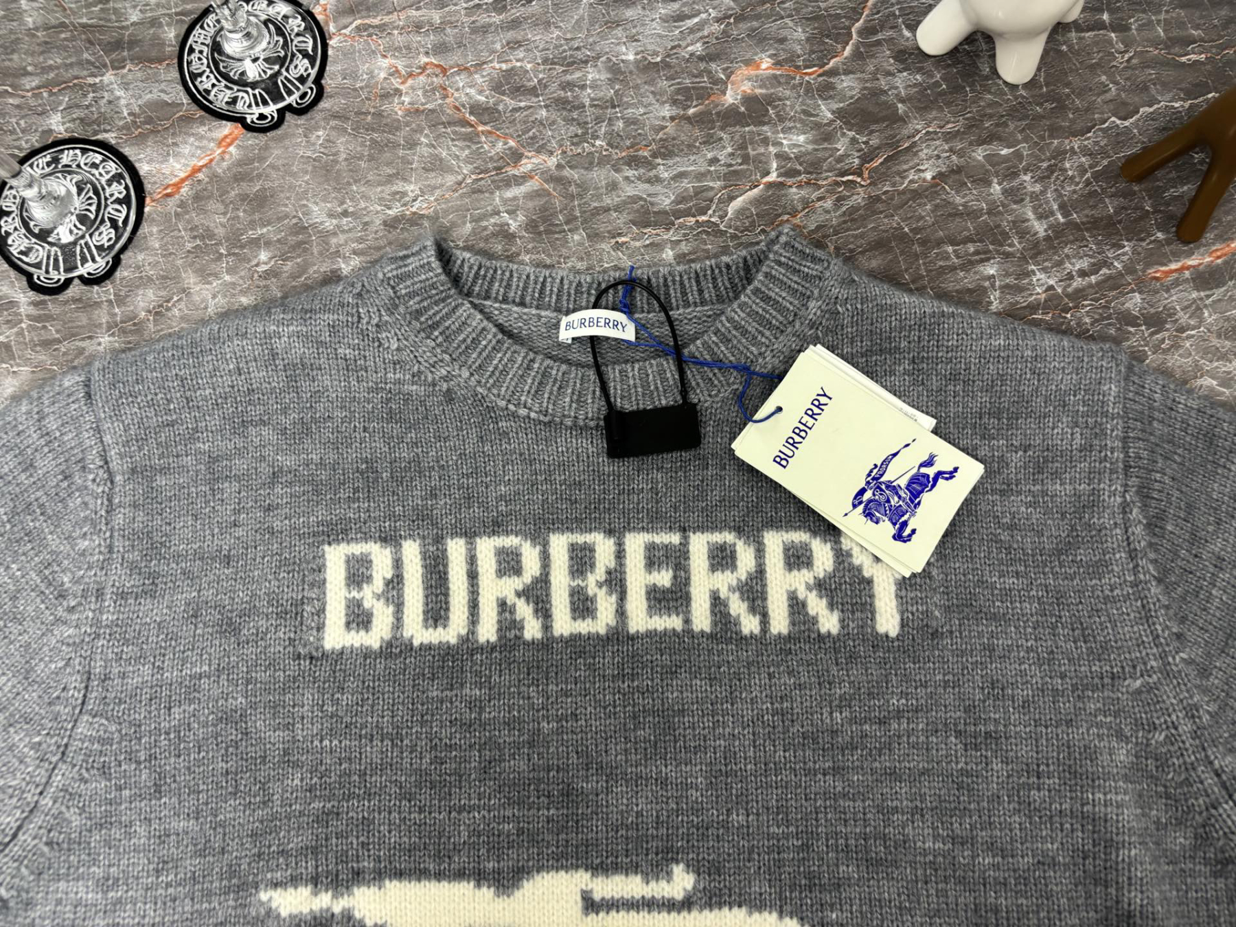 バーバリー「Burberry」バーバリー ジャカードニット プルオーバー / クルーネックセーター