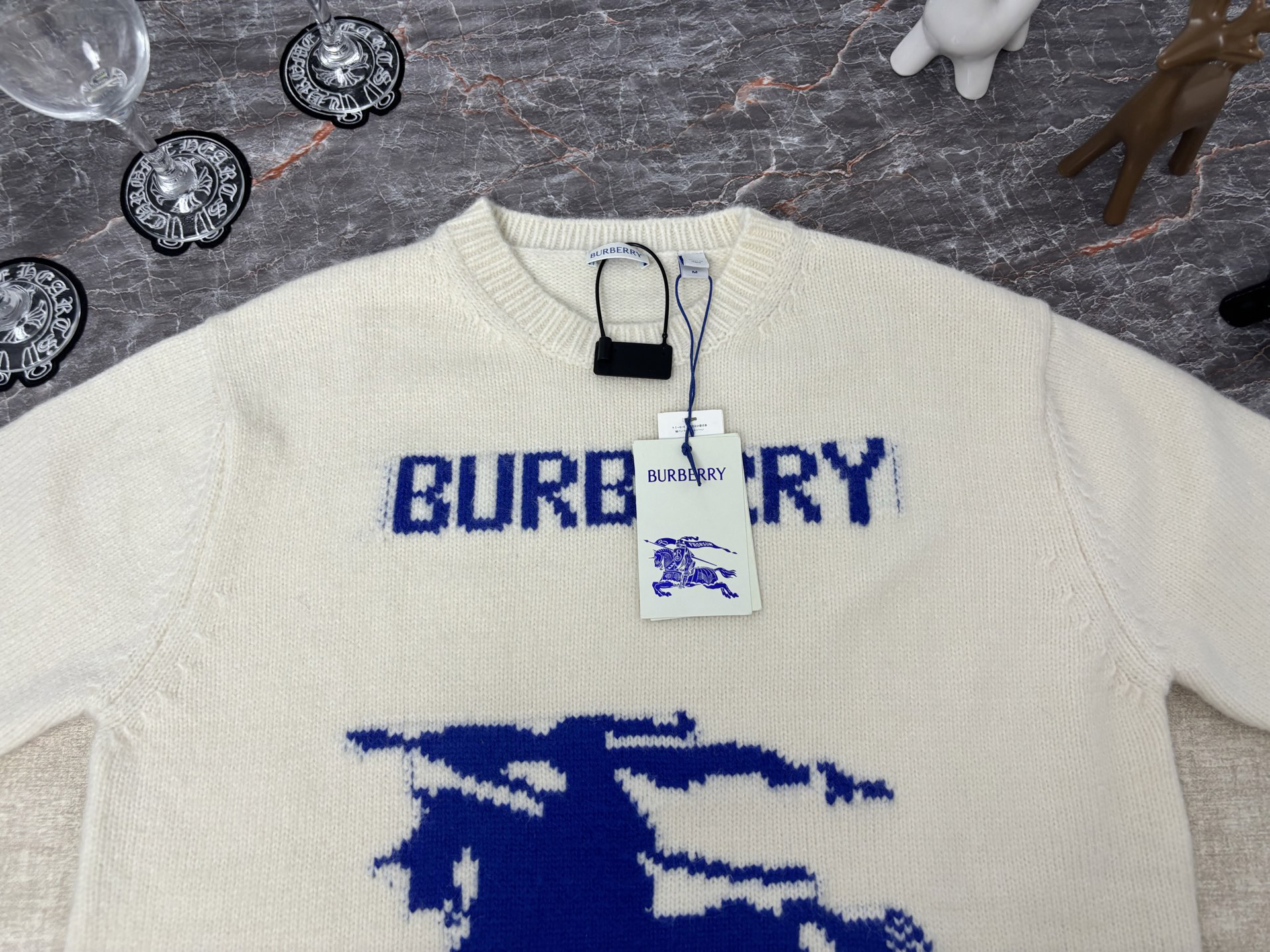 バーバリー「Burberry」バーバリー ジャカードニット プルオーバー / クルーネックセーター