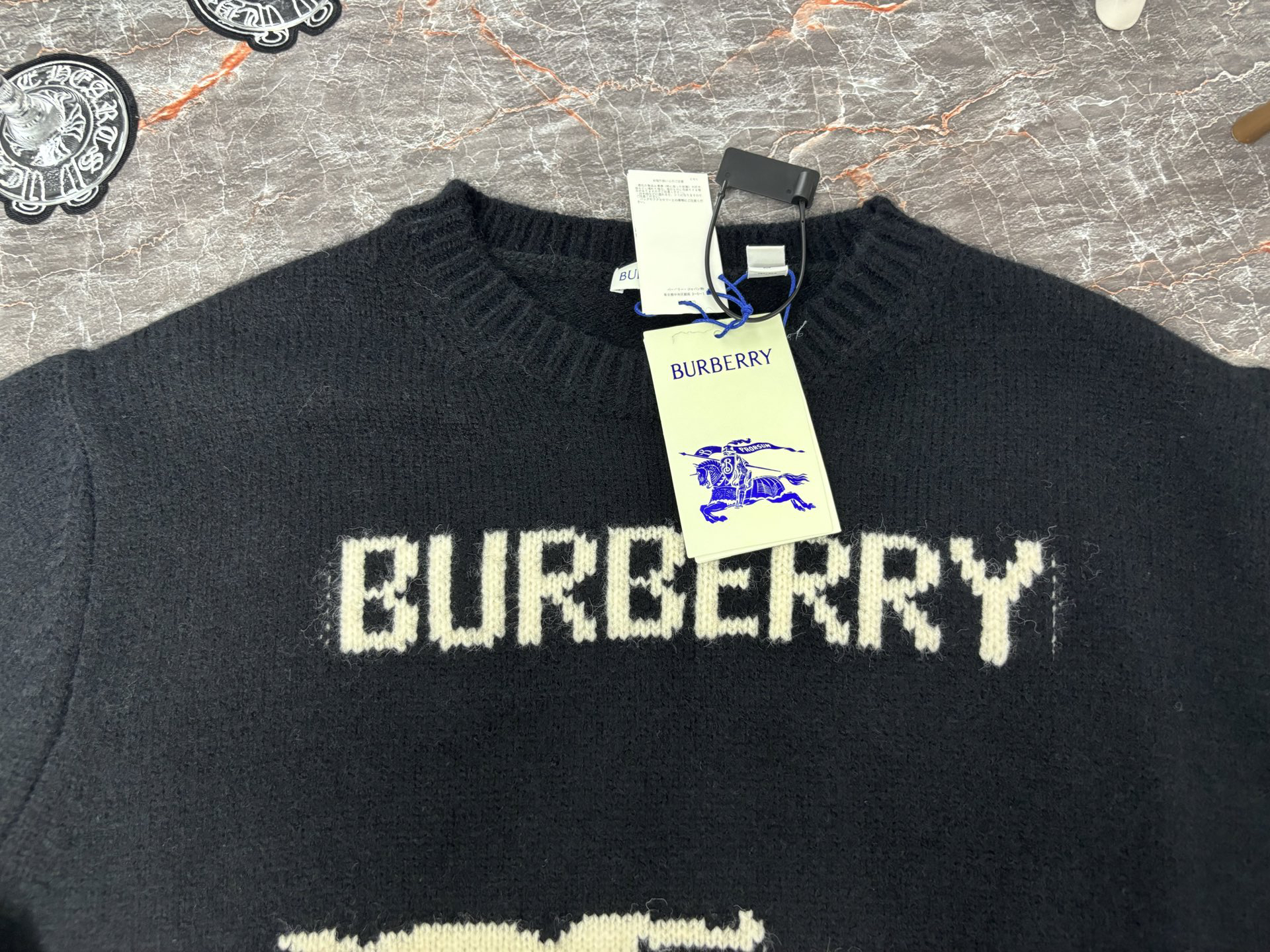 バーバリー「Burberry」バーバリー ジャカードニット プルオーバー / クルーネックセーター