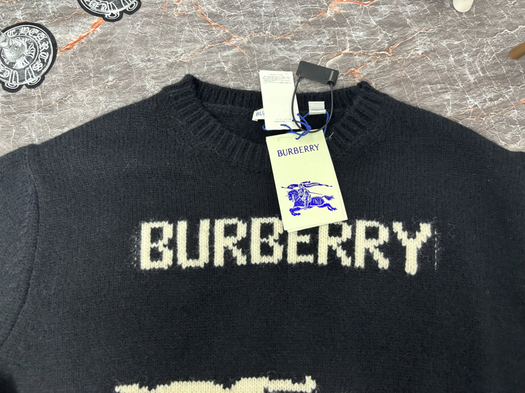 バーバリー「Burberry」バーバリー ジャカードニット プルオーバー / クルーネックセーター