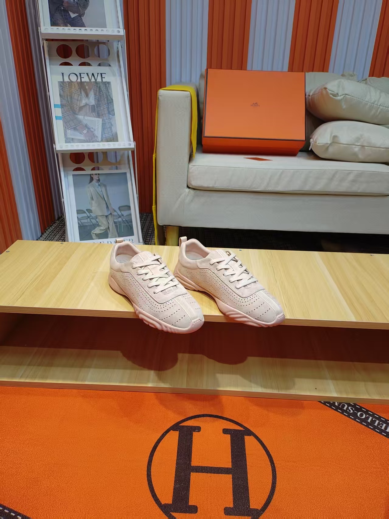 エルメス「Hermès」マスター レザースニーカー / カジュアルスニーカー