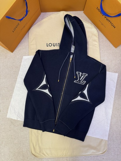 ルイ・ヴィトン「Louis Vuitton」ルイ・ヴィトン モノグラム・フロッキー ジップアップパーカー / アウター