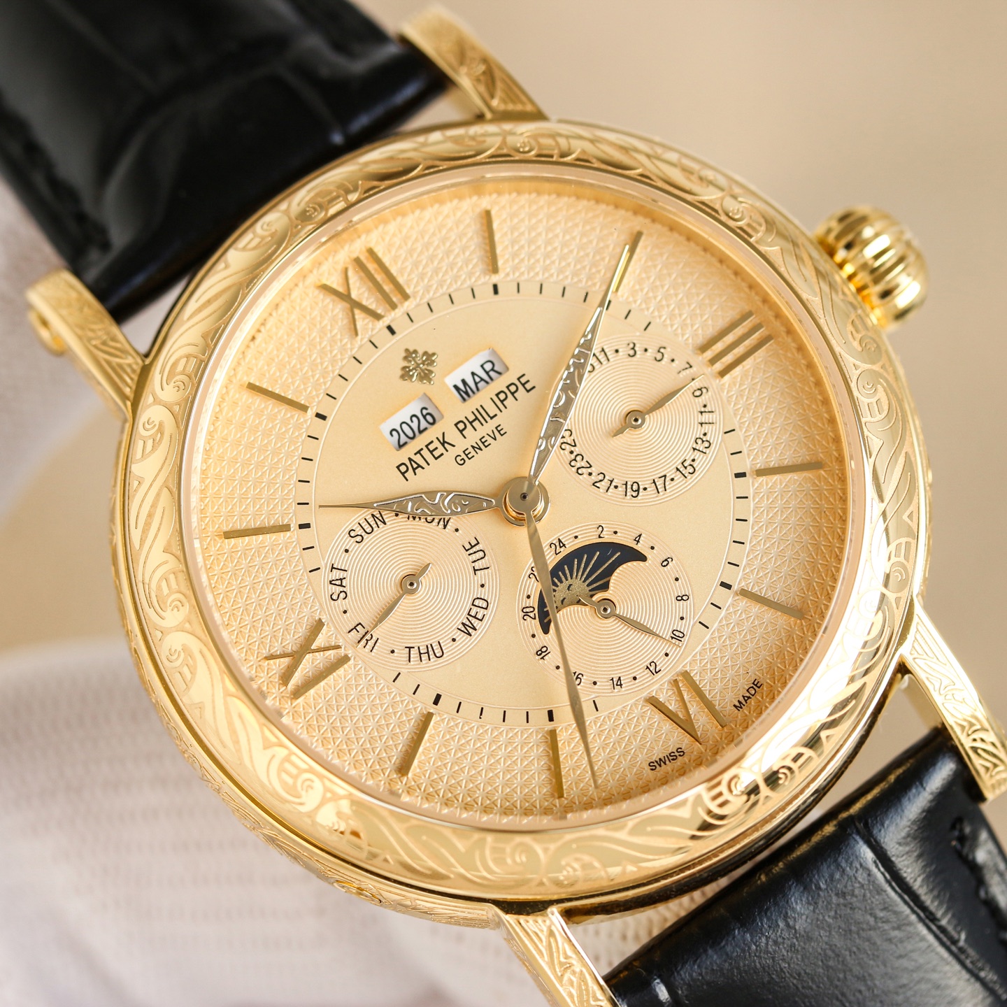 Patek Philippe パテック・フィリップ スタイル 満鑽 鍋蓋ガラス オートマティック / カスタムウォッチ