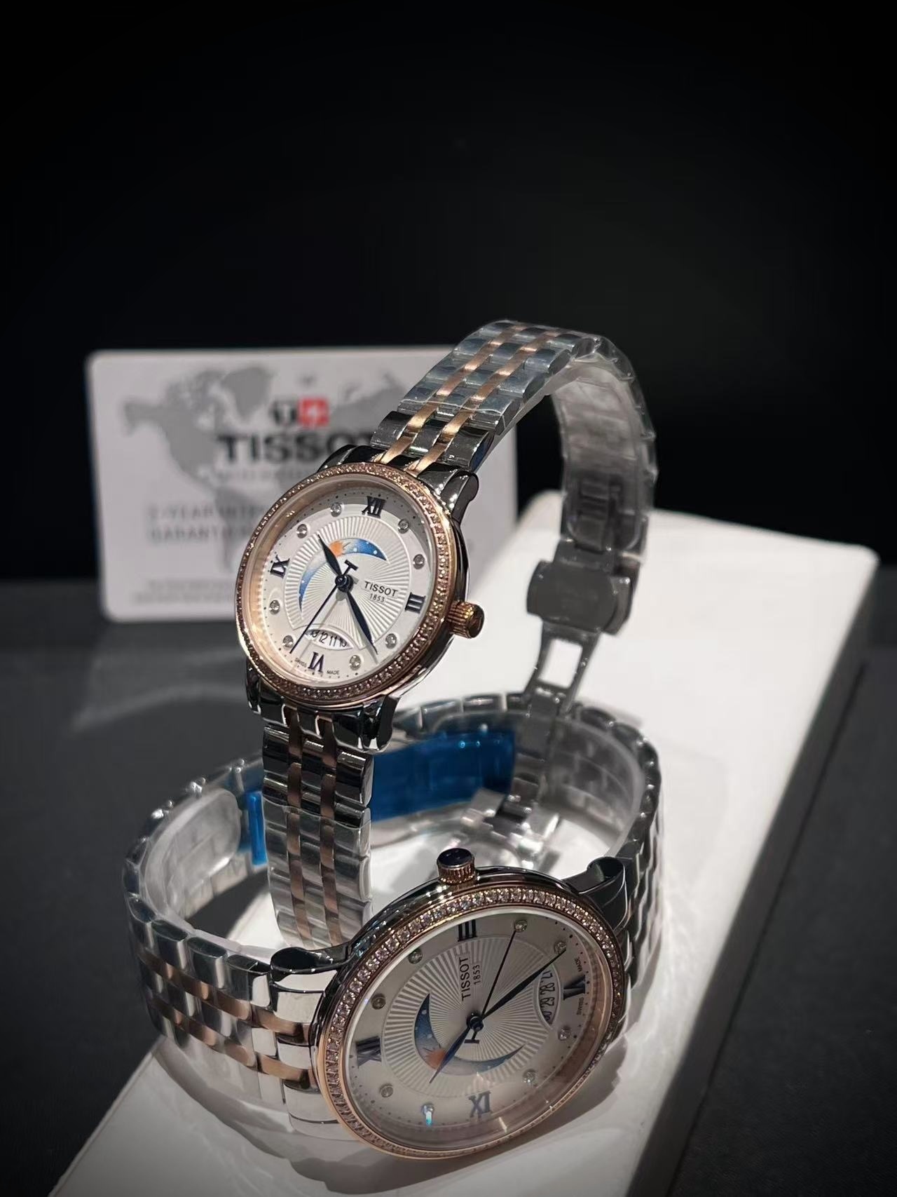Tissot ティソ デジール ムーンフェイズ ローマ数字 / レディース＆メンズ クォーツ腕時計