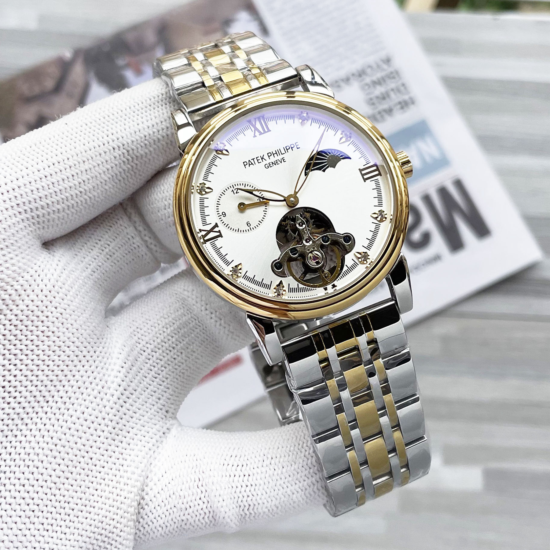 Patek Philippe パテック・フィリップ スタイル 2針 メンズ オートマティック腕時計 / ビジネスカジュアル