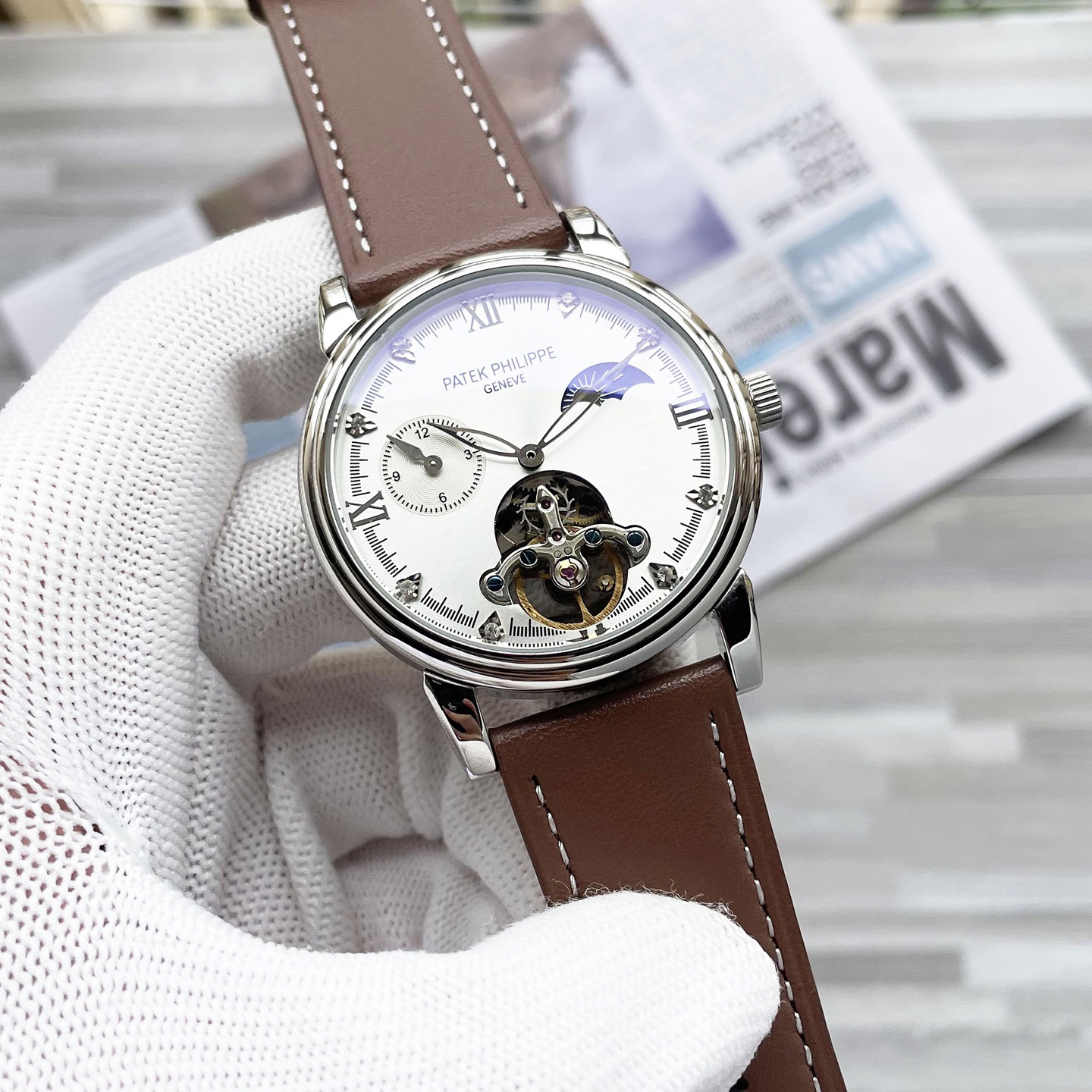 Patek Philippe パテック・フィリップ スタイル 2針 メンズ オートマティック腕時計 / ビジネスカジュアル