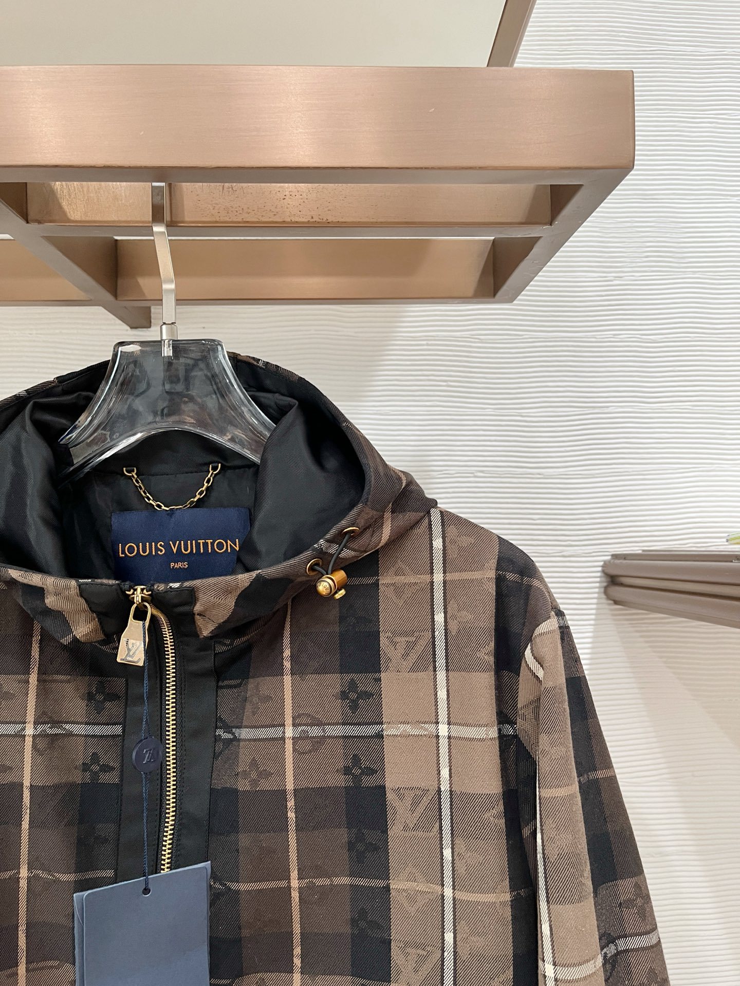 ルイ・ヴィトン「Louis Vuitton」ルイ・ヴィトン モノグラム チェック フーデッドジャケット / メンズ アウター