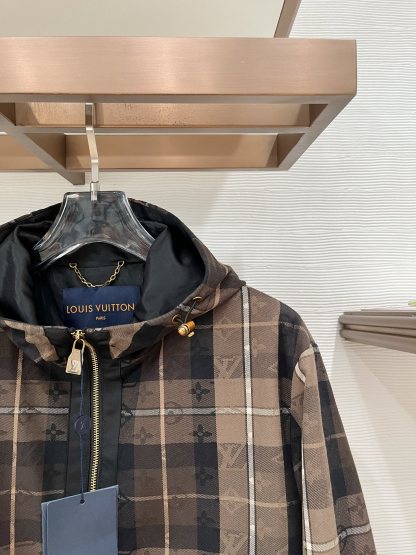 ルイ・ヴィトン「Louis Vuitton」ルイ・ヴィトン モノグラム チェック フーデッドジャケット / メンズ アウター