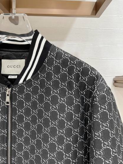 グッチ「Gucci」 オールオーバー ジャカード ベースボールジャケット / ブルゾン