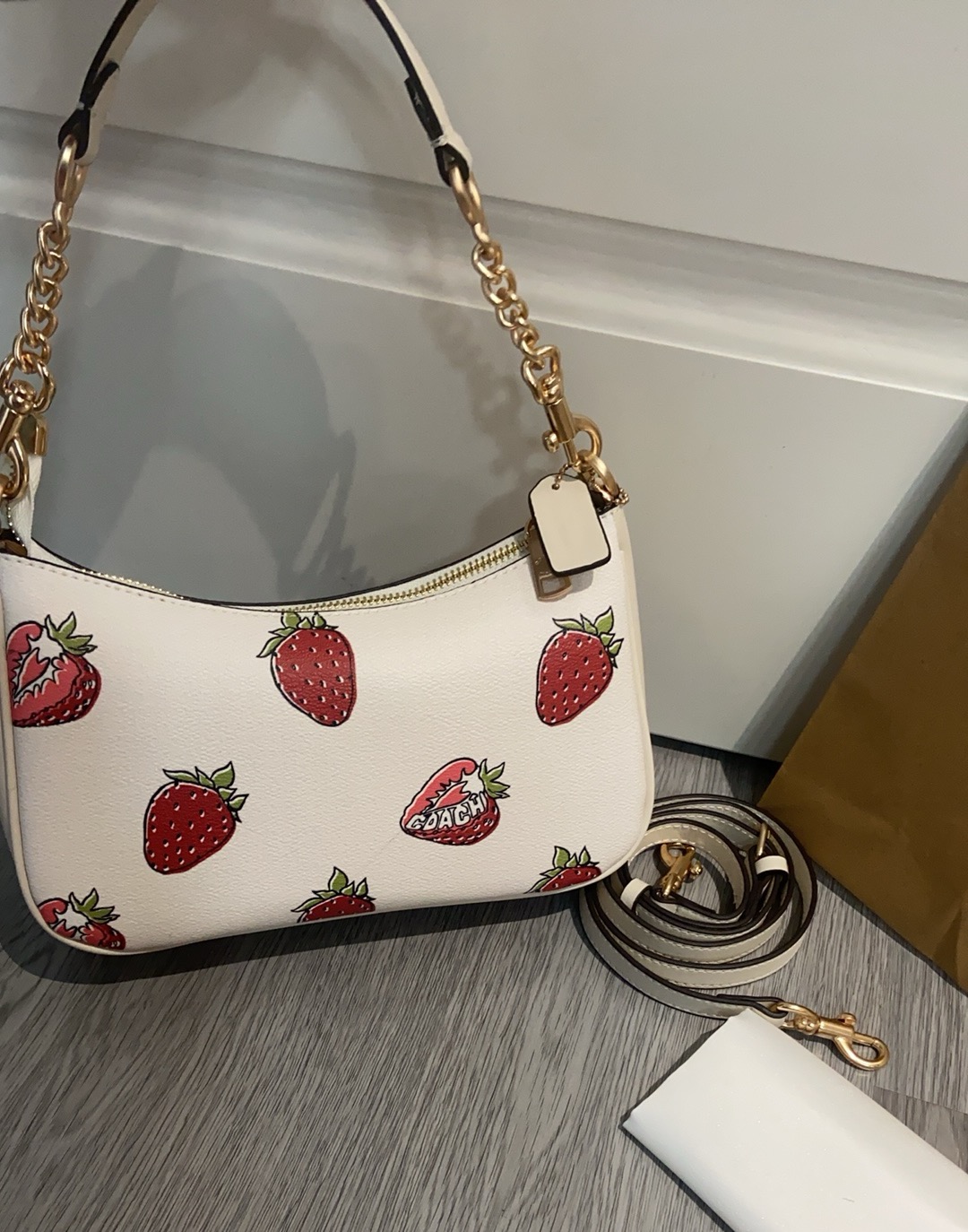 コーチ「Coach」ストロベリー テリ アンダーアームバッグ