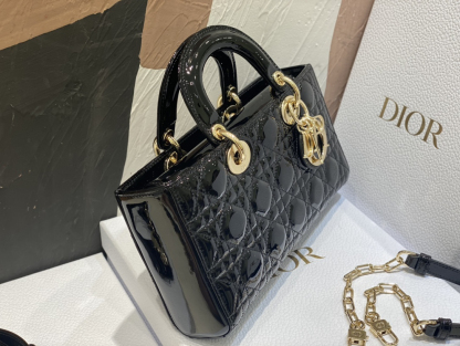 ディオール「Dior」レディ ディオール ラメ レザー ショルダーバッグ