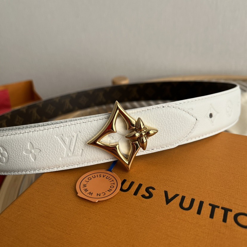 ルイ・ヴィトン「Louis Vuitton」ベルト･フラワーグラム 30MM リバーシブル