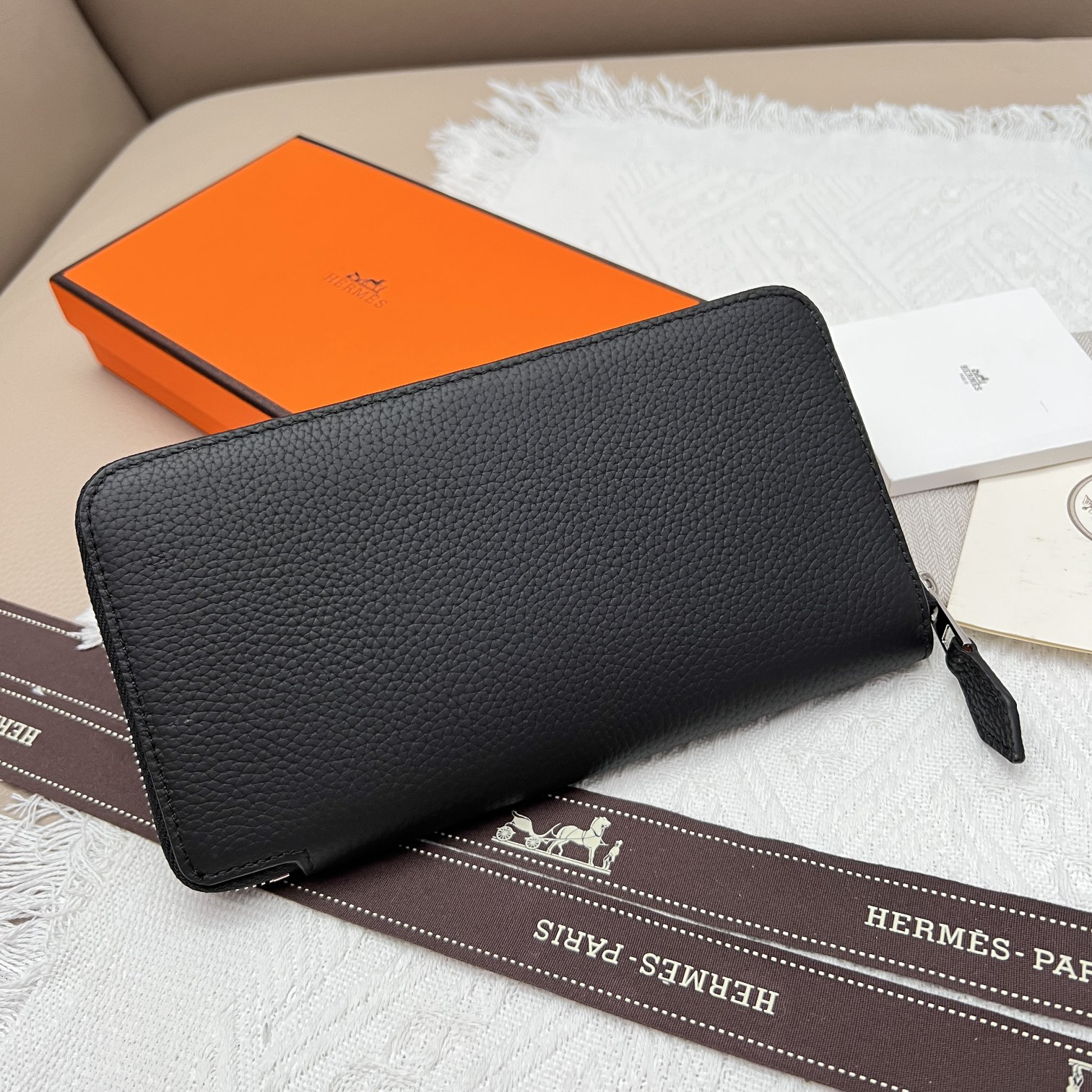 エルメス「Hermès」ファスナー式レザーウォレット 10色