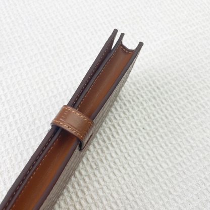 エルメス「Hermès」レディース新作 無地レザー 内側ファスナーポケット付き 縦型長財布