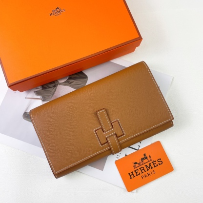 エルメス「Hermès」ニューHパッサント トゥータンマン エプソム小牛皮ロングウォレット 8色
