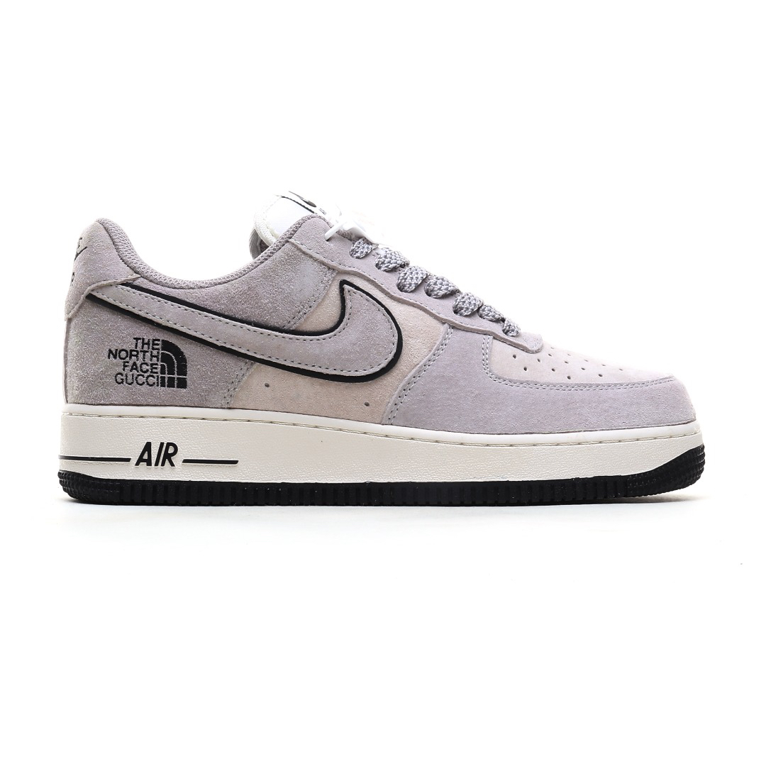 「コラボモデル」The North Face x Nike Air Force 1 Low 07 'Grey Black Suede' スエード スニーカー