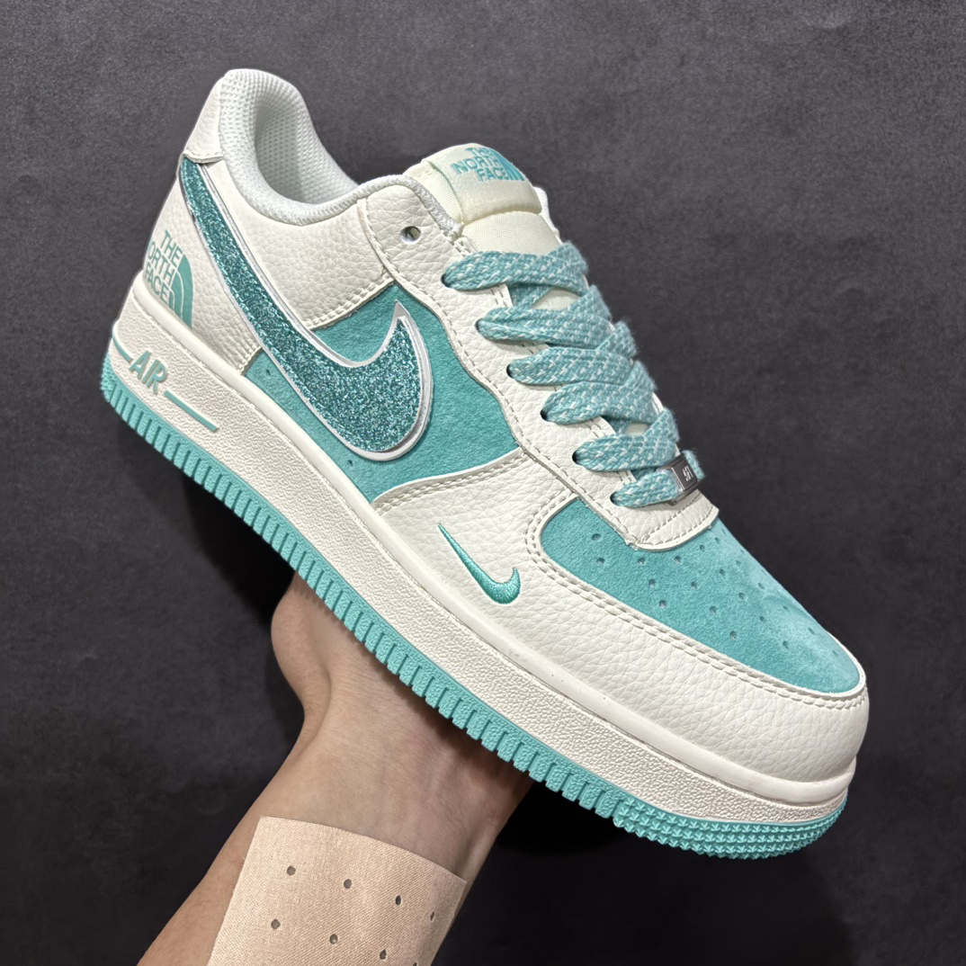 「コラボモデル」The North Face x Nike Air Force 1 Low 07 'White Blue' スモールスウッシュ スターダスト スニーカー