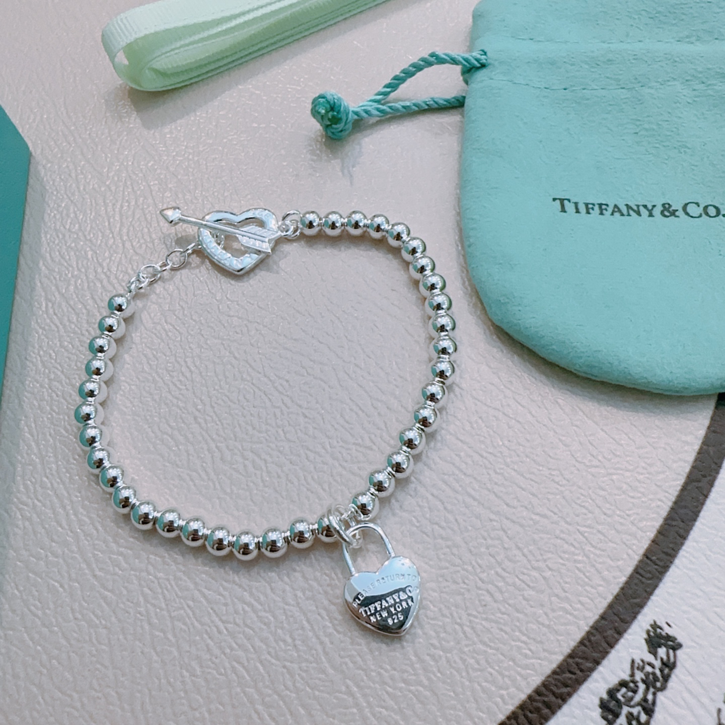 ティファニー「Tiffany & Co.」ポリッシュドシルバーリンク ブレスレット