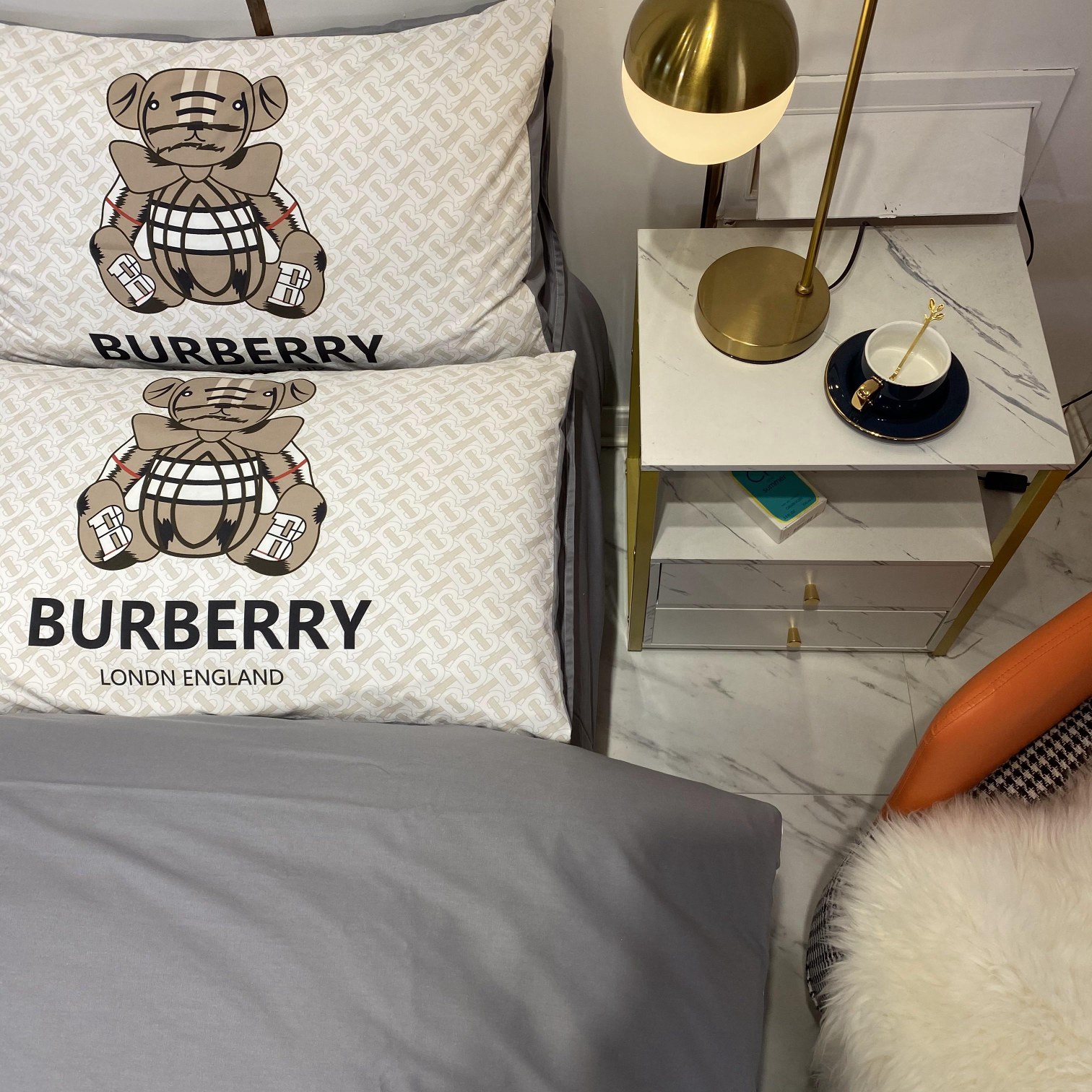 バーバリー「Burberry」プレミアムコットン デジタルプリント 4点セット