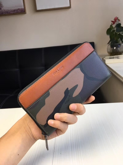 コーチ「Coach」メンズ ラウンドファスナー ロングウォレット