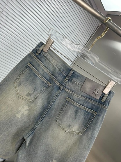 クロムハーツ「Chrome Hearts」プレミアム ストレッチデニム ショートパンツ