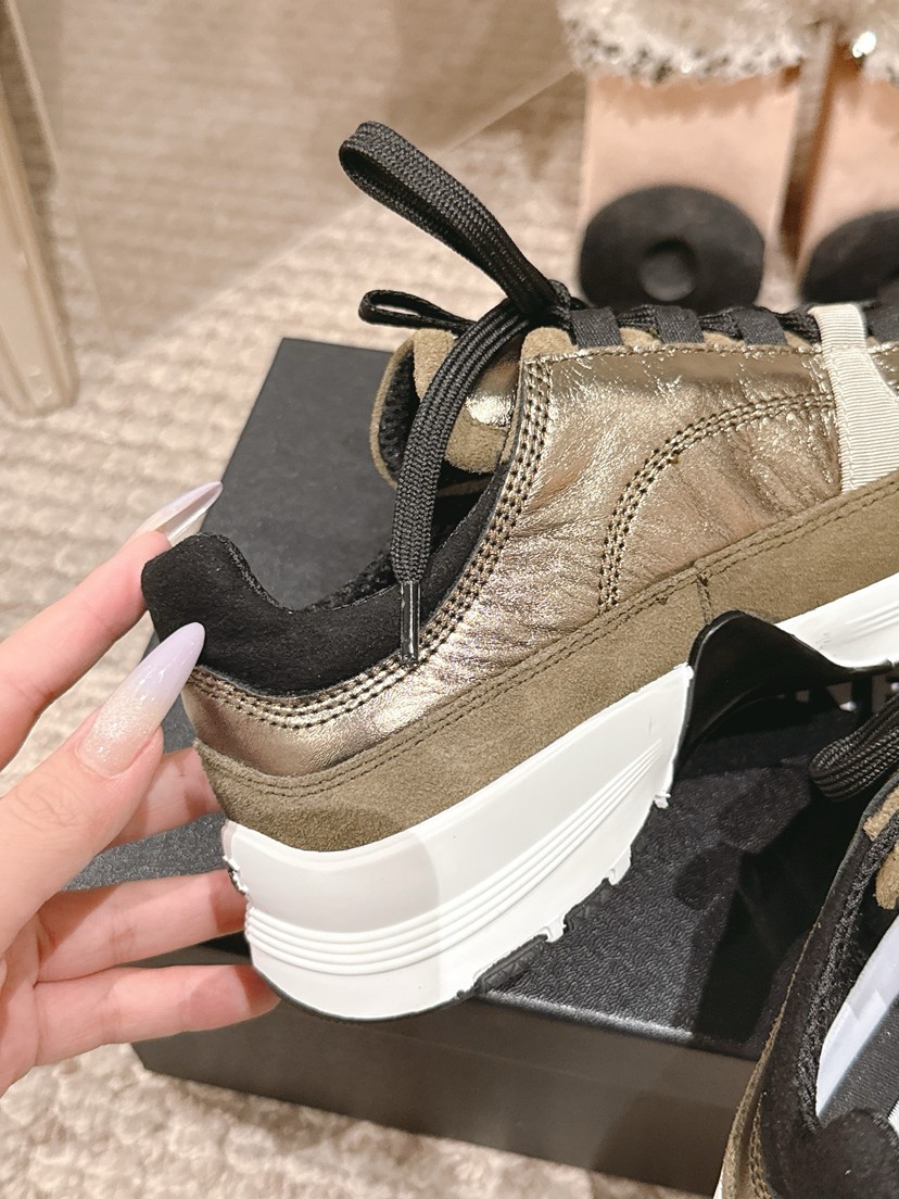シャネル「Chanel」シャネル スタイル レザースニーカー (パンダカラー) / レジャースニーカー