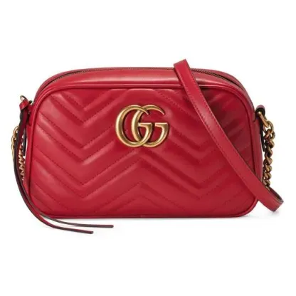 グッチ「Gucci」 〔GGマーモント〕キルティング スモール ショルダーバッグ