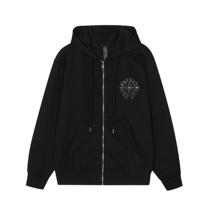 クロムハーツ「Chrome Hearts」秋冬ロングスリーブ ジップアップフーディ - ユニセックス