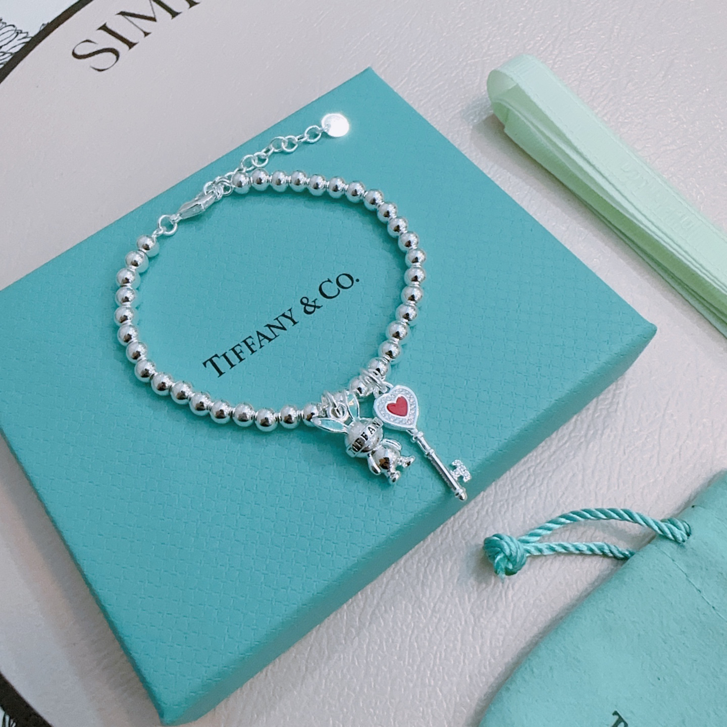 ティファニー「Tiffany & Co.」ポリッシュドシルバーリンク ブレスレット