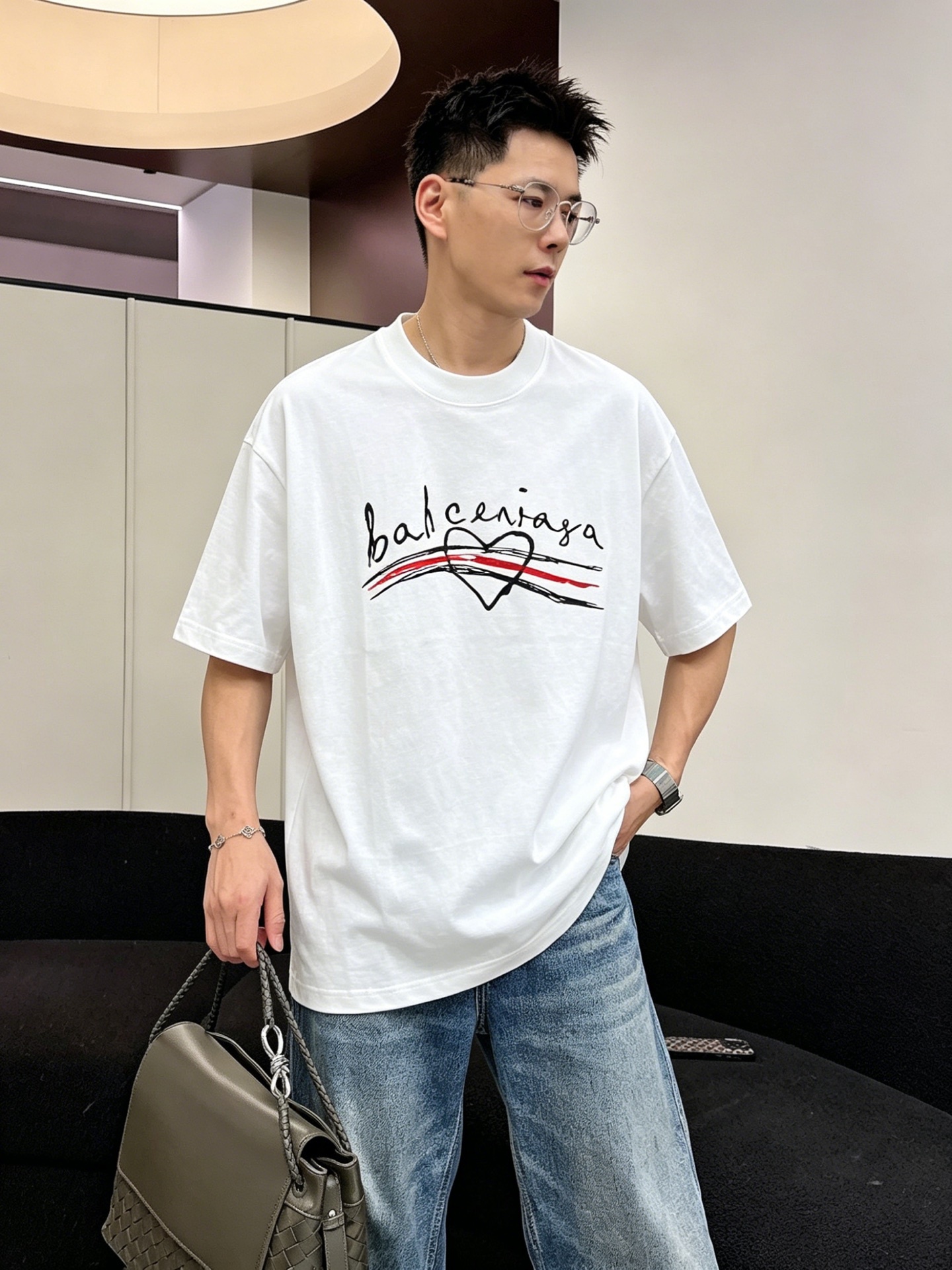 バレンシアガ「Balenciaga」ロゴプリントTシャツ / ショートスリーブ クルーネック