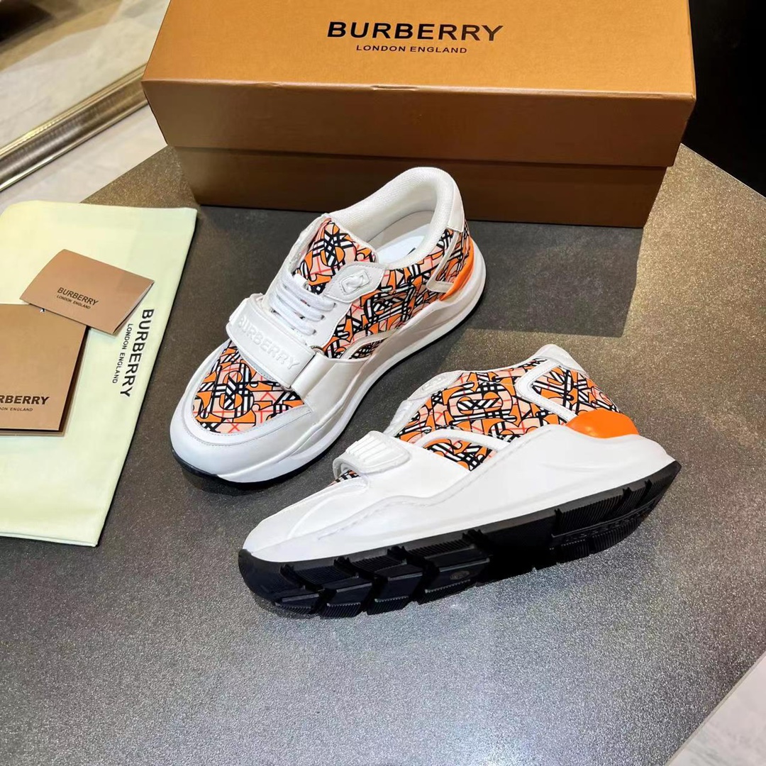 バーバリー「Burberry」バーバリー チェック プラットフォーム スニーカー / レザースニーカー