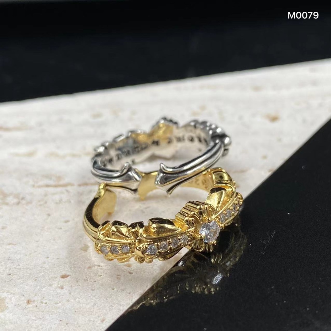 クロムハーツ「Chrome Hearts」クラシックヴィンテージ＆モダンリング - フリーサイズ