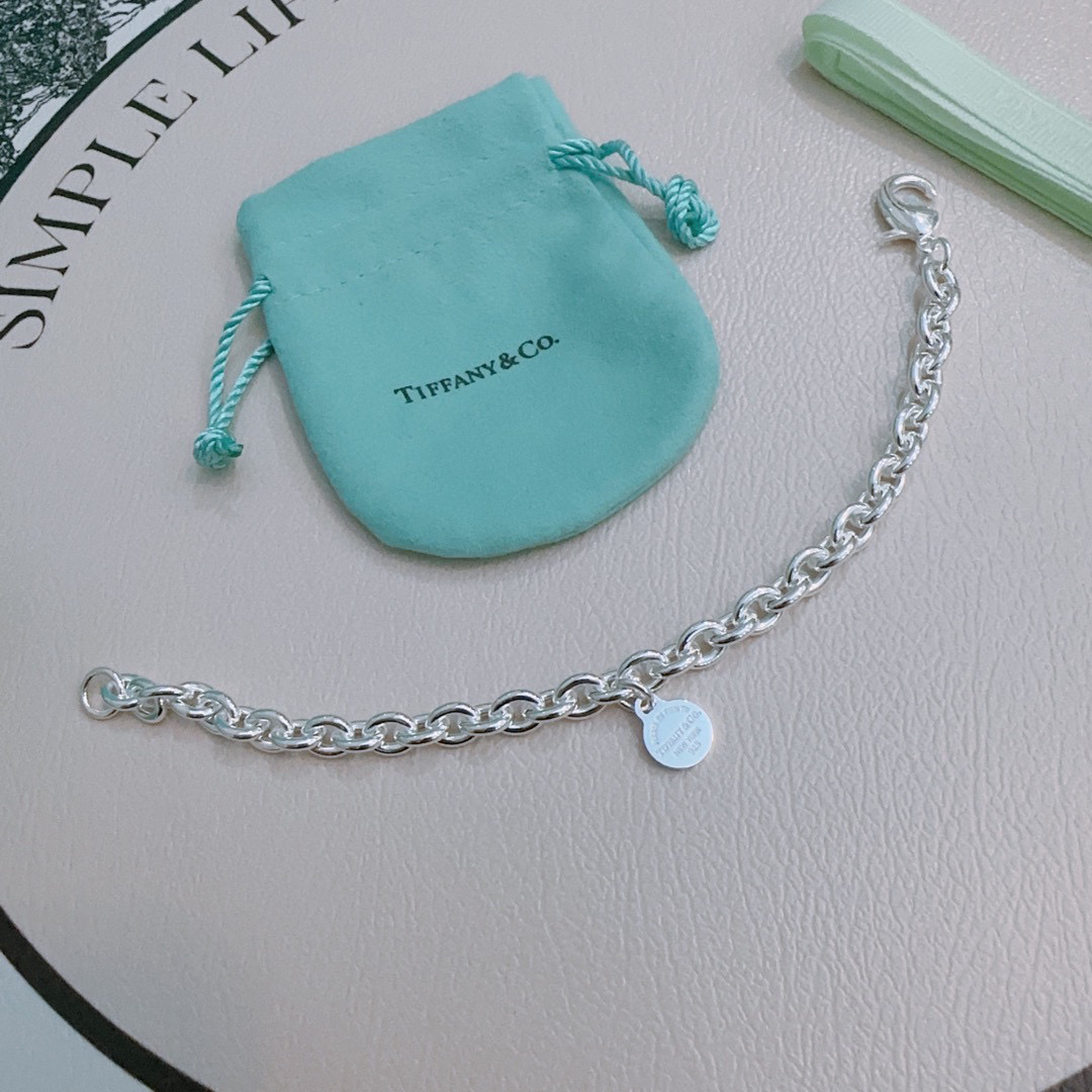 ティファニー「Tiffany & Co.」ポリッシュドシルバーリンク ブレスレット