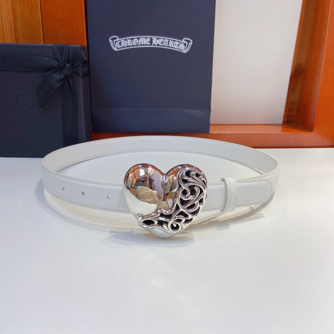 クロムハーツ「Chrome Hearts」ツリーオイルレザー デタッチャブルベルト 2.5cm