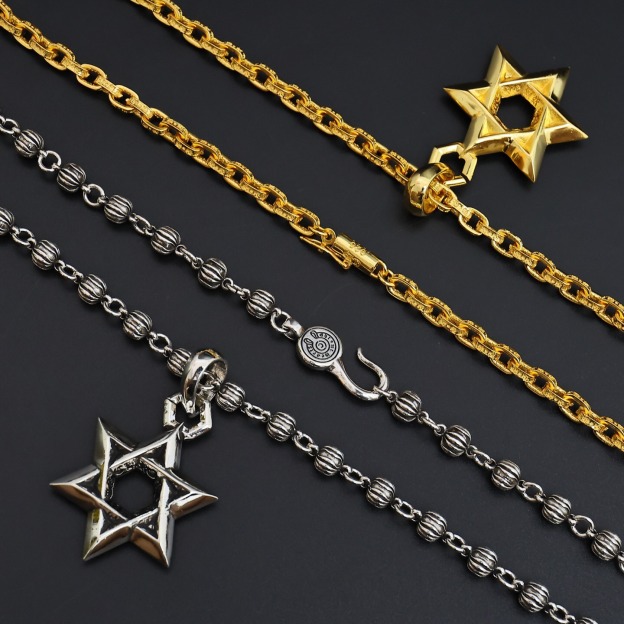 クロムハーツ「Chrome Hearts」スカル&クロス チェーンネックレス