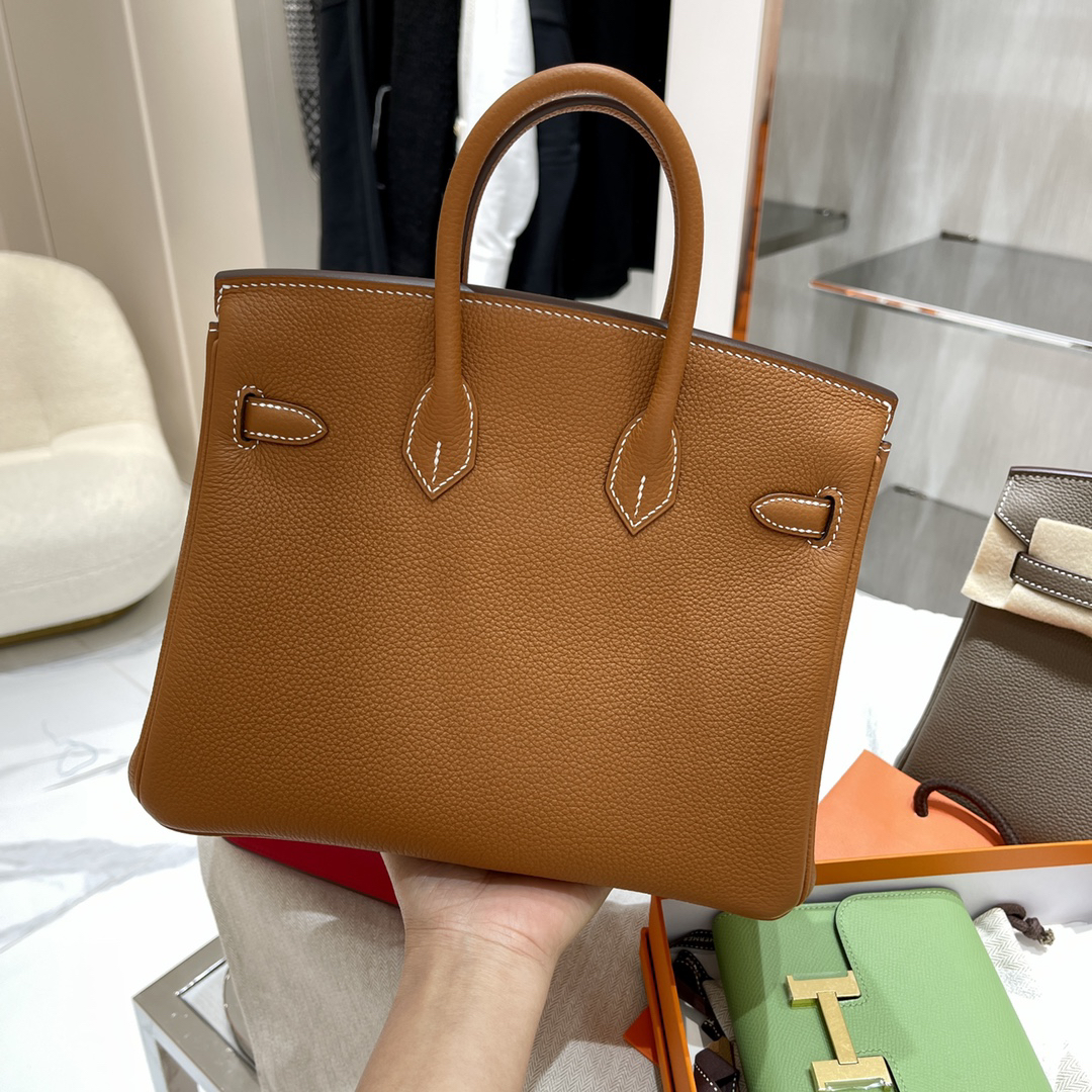 エルメス(Hermès)Birkinバッグ25mmレディースバッグ ゴールドブラウン