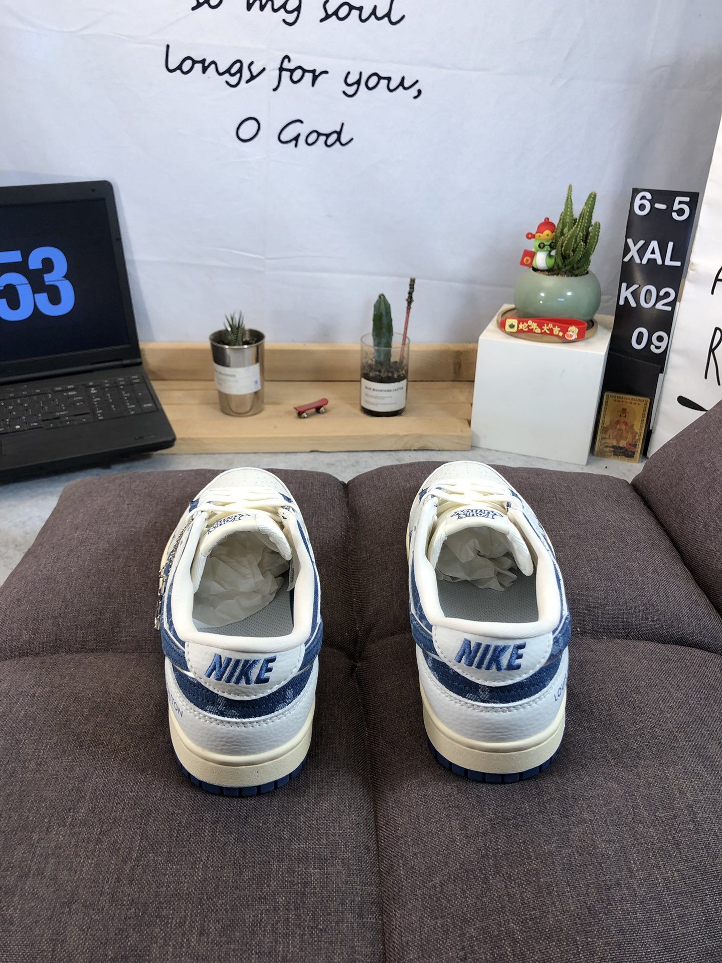 ナイキ「Nike」LV x NIKEコラボレーション SBダンク ロー カジュアルスニーカー