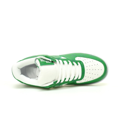 「コラボモデル」Louis Vuitton x Nike Air Force 1 ロウ "グリーン/ホワイト モノグラム" スニーカー