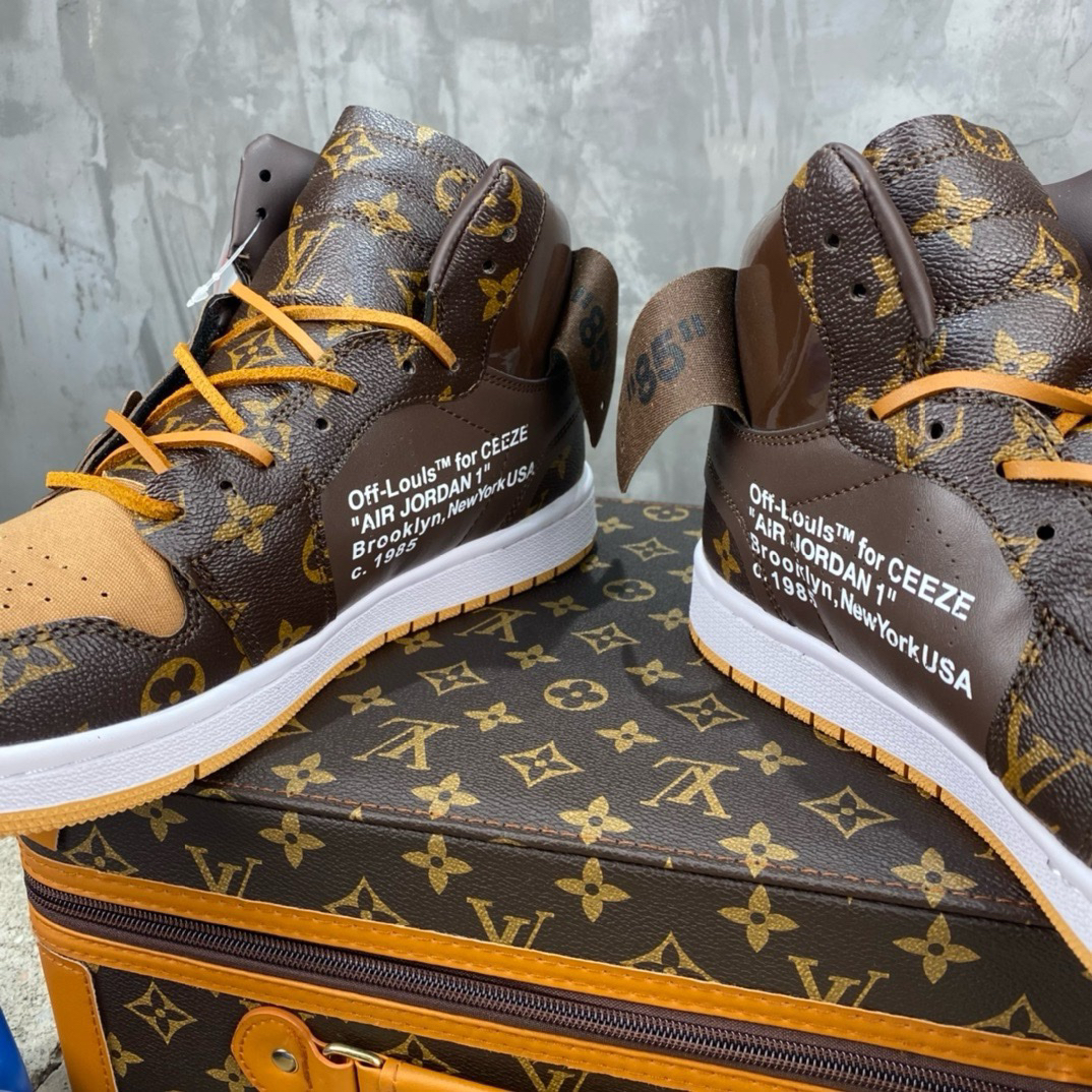 「コラボモデル」Louis Vuitton x Nike Air Jordan 1 High スニーカー
