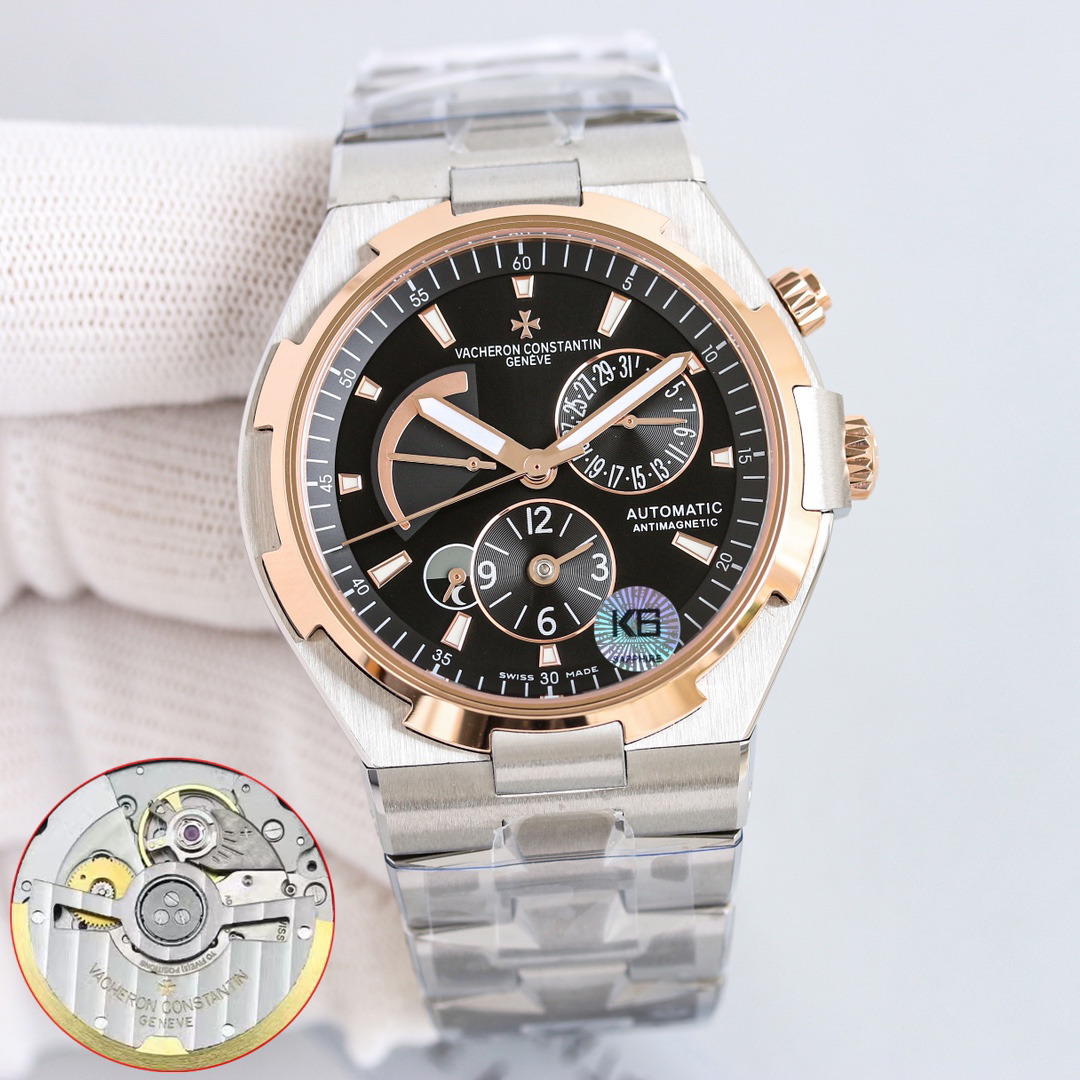 ヴァシュロン コンスタンタン「Vacheron Constantin」オーヴァーシーズ デュアルタイム メンズウォッチ42MM