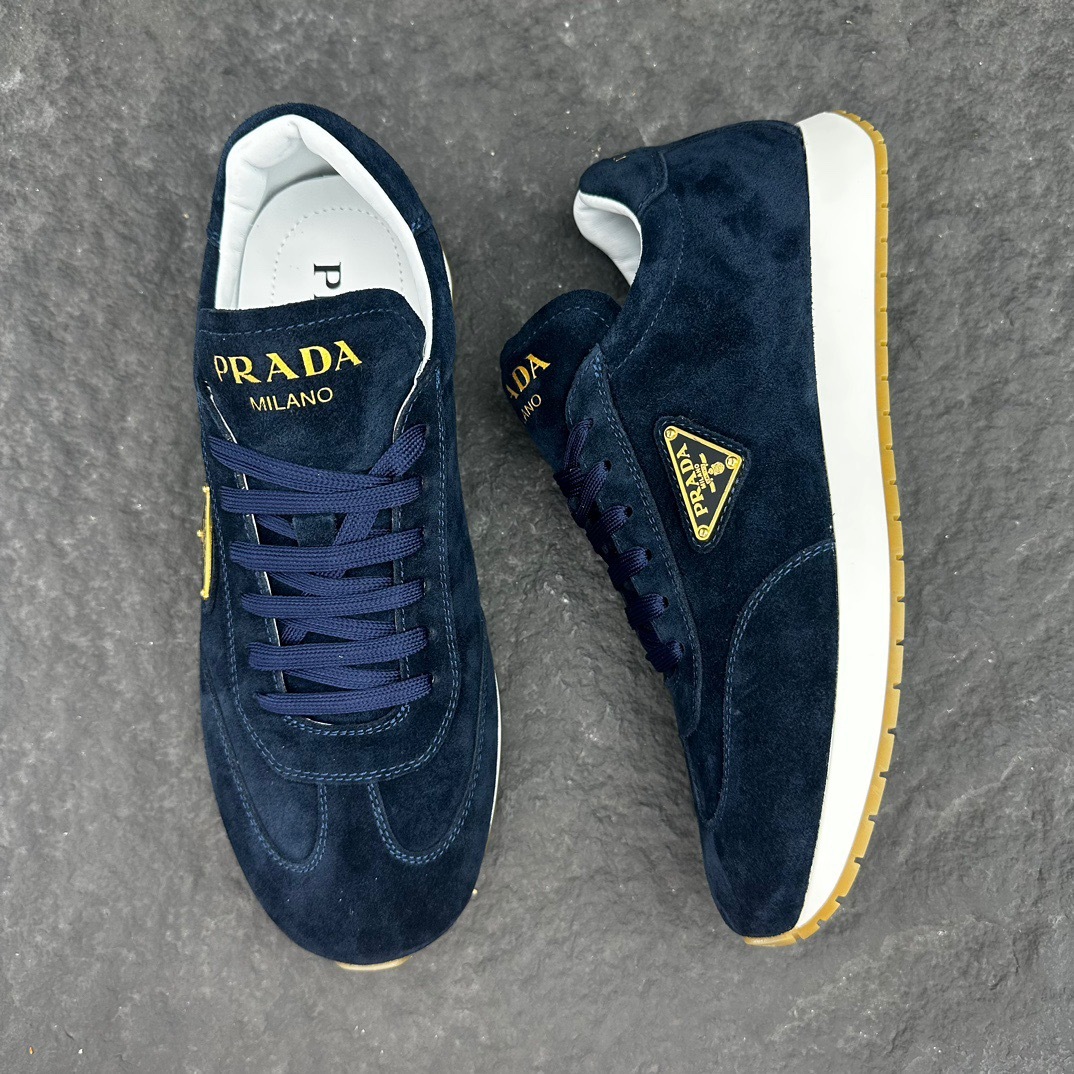 プラダ［Prada］Rankシリーズ スエードレザー メンズ／レディース スニーカー