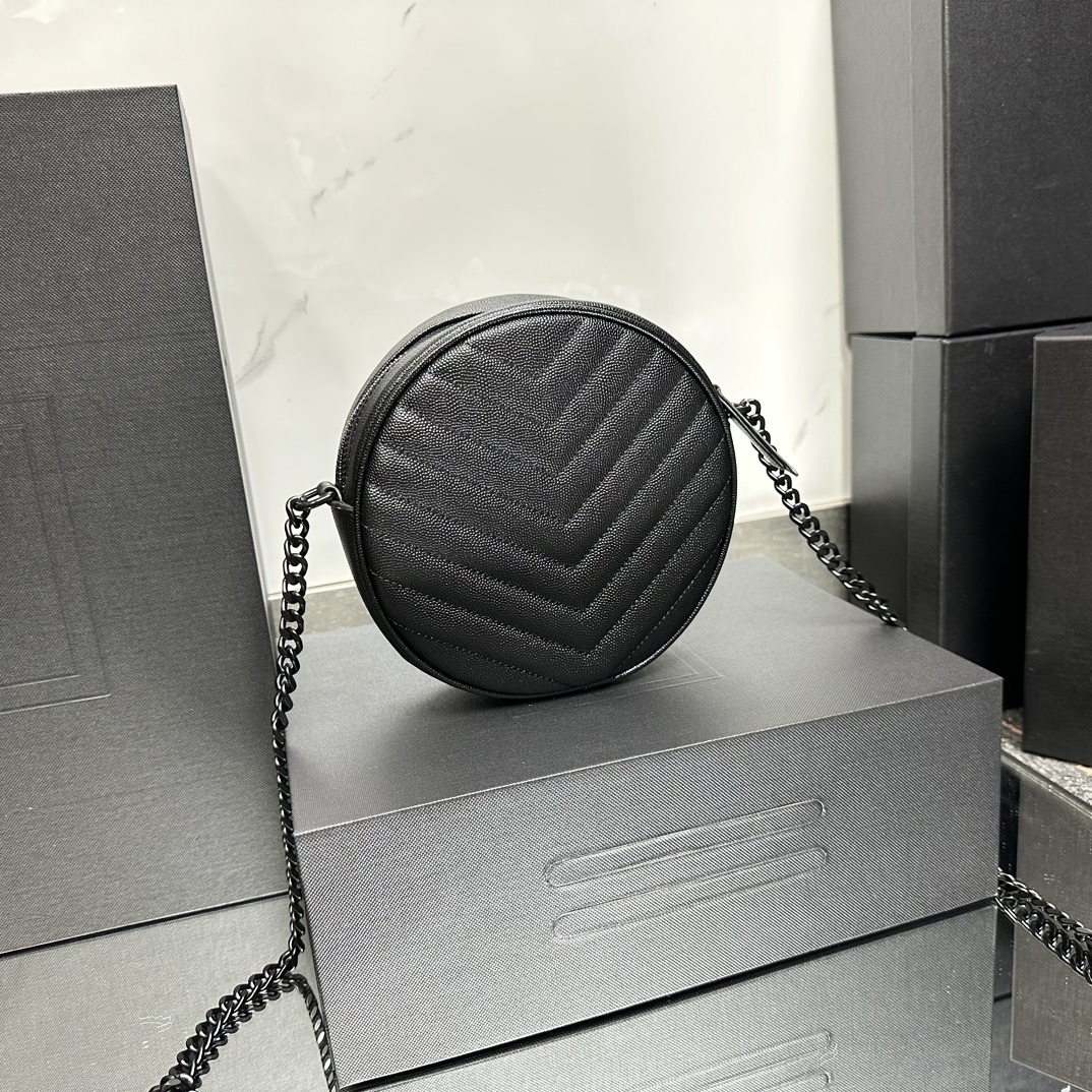 サンローラン「Saint Laurent」VINYLE レザー サークルバッグ