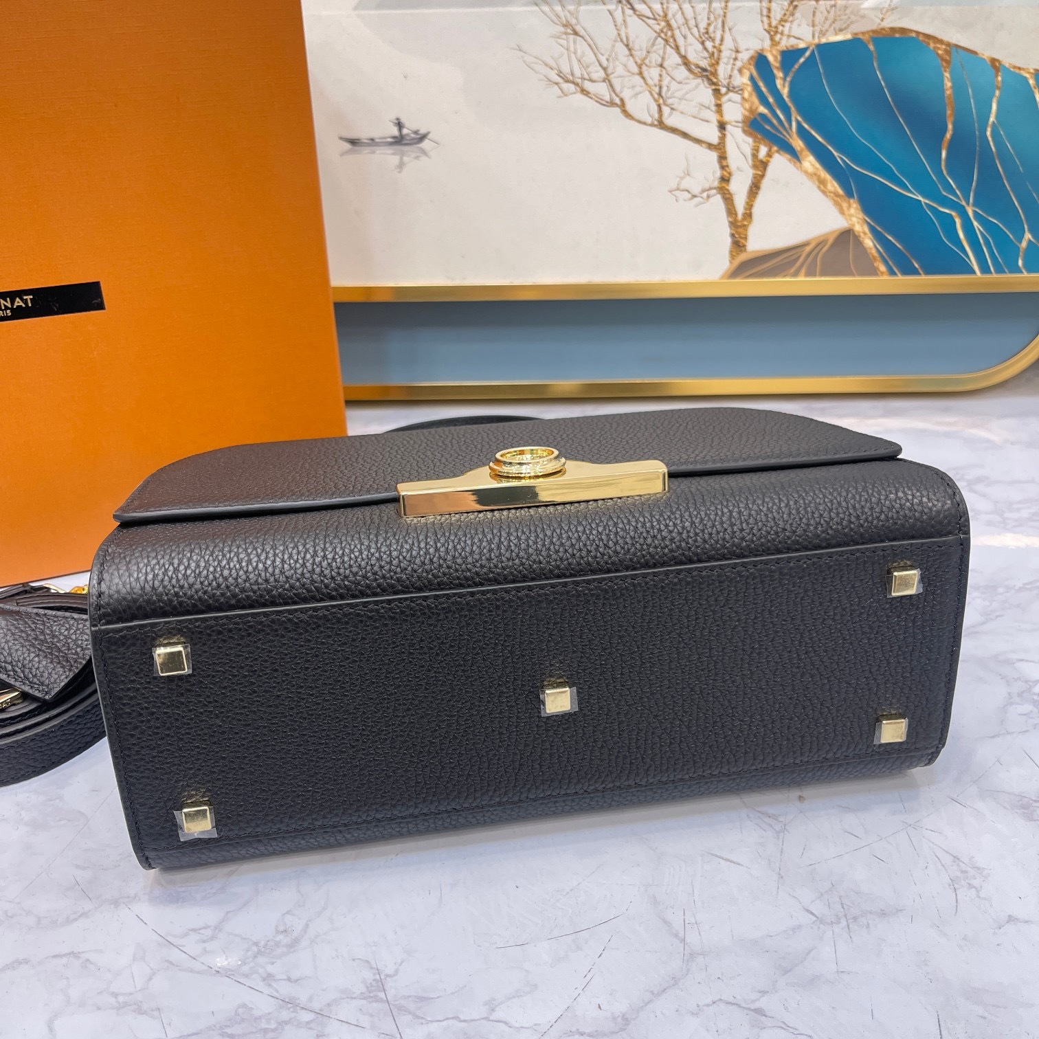 モイナ「Moynat」Réjane レザーバッグ