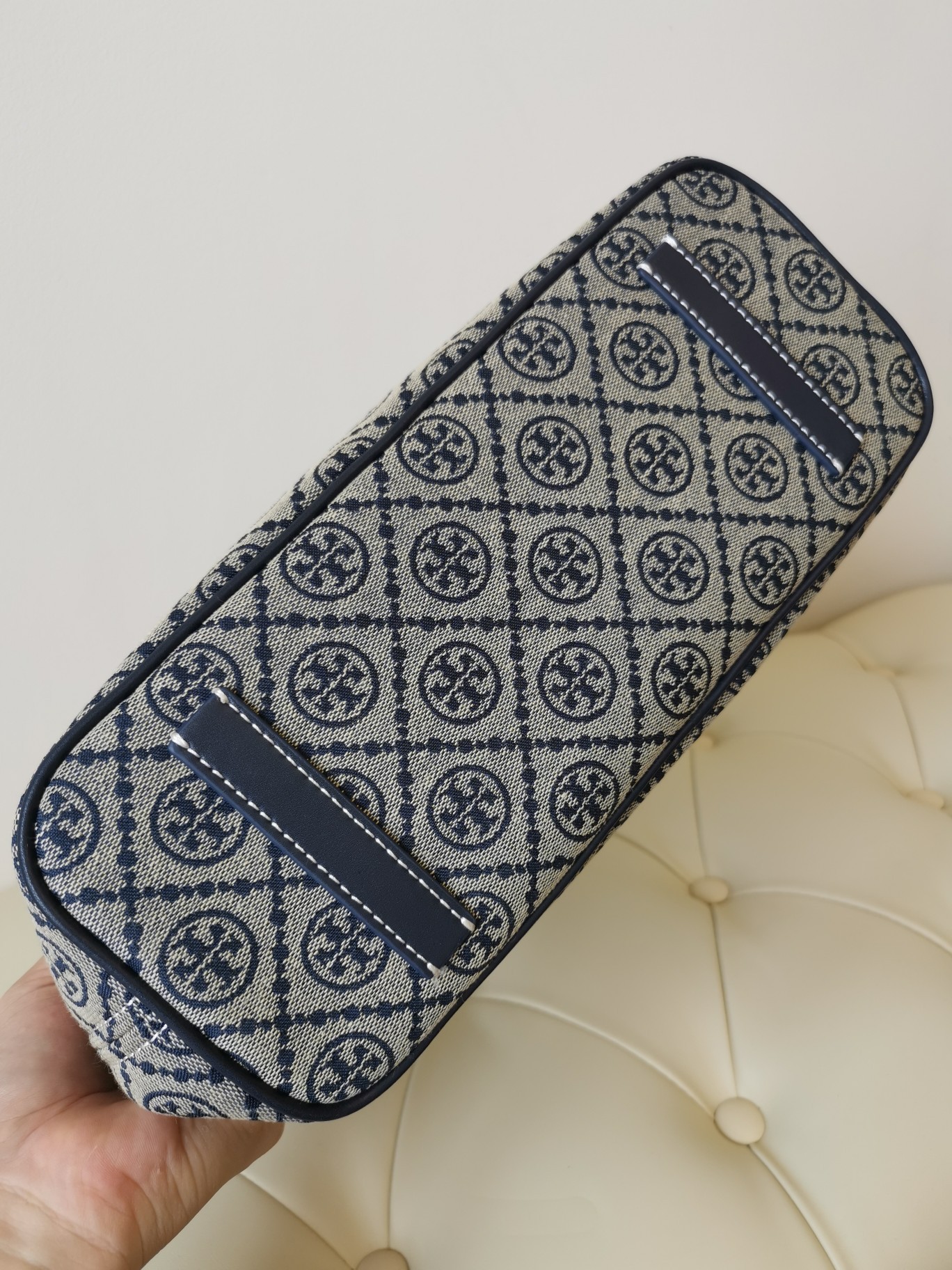 トリー バーチ「Tory Burch」1915 ブルーフラワー トートバッグ